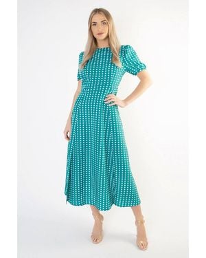 Cutie London Short Sleeve Maxi Dress - Blue