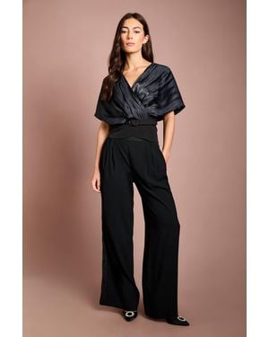 Coast Pleated Crepe Trouser - Blue