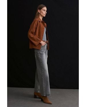 Dilvin Suede Button Jacket - Black