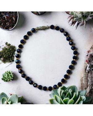 The Colourful Aura Crystal Beaded Sparkle Minmalist Elegant Bracelet - Black