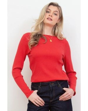 Kite Ashington Boat Neck Jersey Top - Red