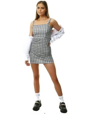 Cutie London Check Pinafore Dress - Blue