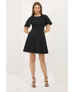 Star by Julien MacDonald Glitter Panelled Mini Dress - Black