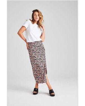 Urban Bliss Gathered Midi Skirt - White