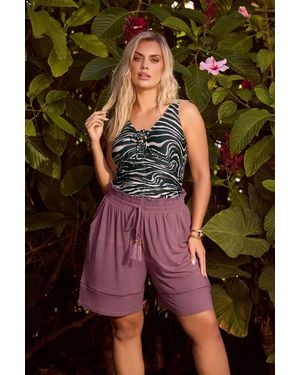 Yours Ladder Insert Shorts - Purple