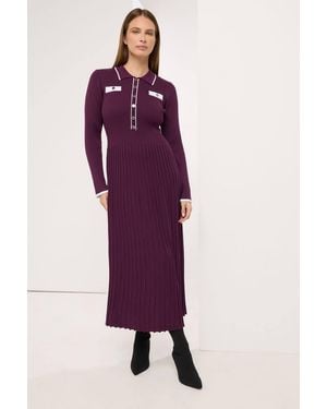 Star by Julien MacDonald Knitted Collar Dress - Purple