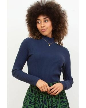 Kite Bagber Turtle Neck Jersey Top - Blue