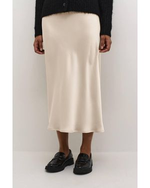 Kaffe Kalotte Satin Slip Maxi Skirt - Black