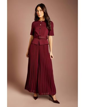 Coast Bandage Pleated Trouser Jumpsuit - Red