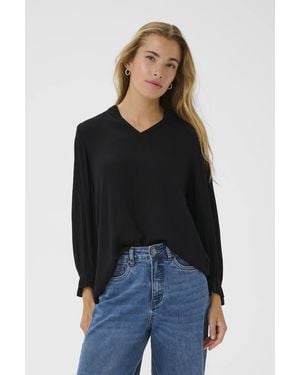 Kaffe Kaliv Amber Long Sleeve Blouse - Black