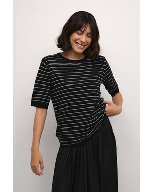 Kaffe Lizza Striped Knit - Black