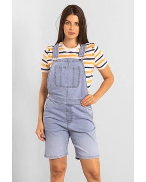 Enorsia Denim Short Dungaree - Blue