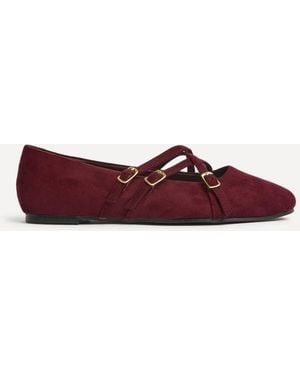 Linzi Matrix Mary Jane Flats - Purple