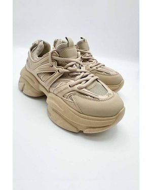 Miss Diva Zola Chunky Lace Up Trainers - Green