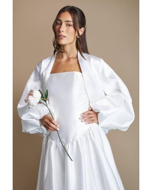 Coast Volume Sleeve Bridal Jacket - White