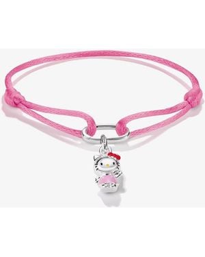 Thomas Sabo Hello Kitty Waving Charm & Textile Bracelet A2242-M07-9-L24V - Pink
