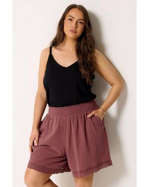Yours Crochet Shirred Shorts