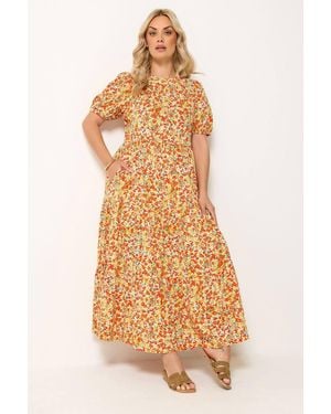 Yours Floral Summer Maxi Dress - Natural