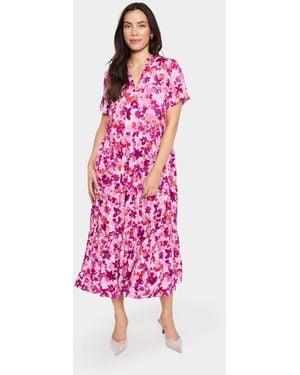 Saint Tropez Edasz Short Sleeve Maxi Dress - Pink