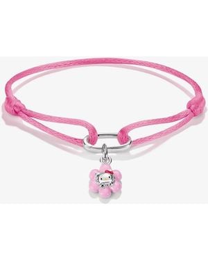 Thomas Sabo Hello Kitty Flower Charm & Textile Bracelet A2243-M07-9-L24V - Pink