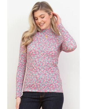 Kite Bagber Turtle Neck Jersey Top Ditsy Tales - Pink
