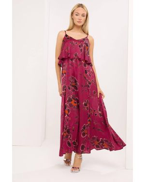 Star by Julien MacDonald Floral Satin Maxi Dress - Red