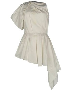 McQueen Preloved Asymmetric Draped Top - Multicolour