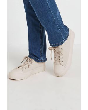 Long Tall Sally Canvas Flatform Trainers - Blue