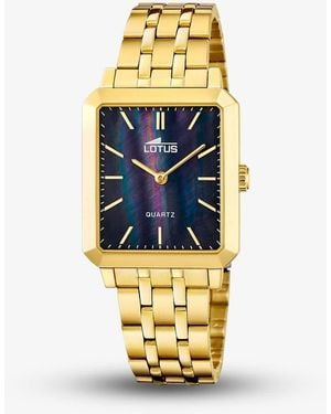 Lotus Tone Square Watch L18982 - Metallic