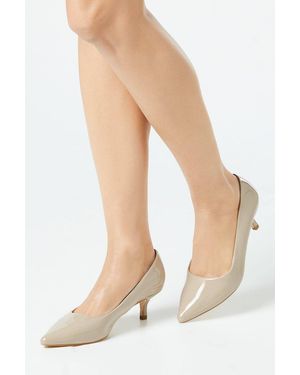 Dorothy Perkins Dove Kitten Heel Court Shoes - Natural