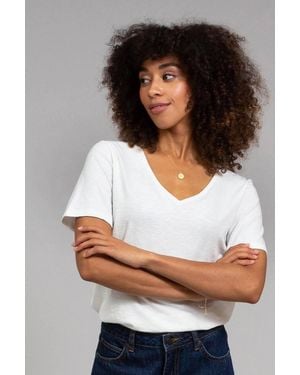 Kite Sandford V-Neck Slub Jersey T-Shirt Off - White
