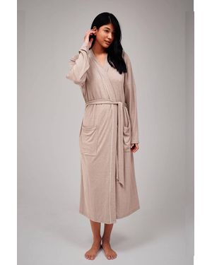 Loungeable Rib Kimono Robe 120 Cm - Natural