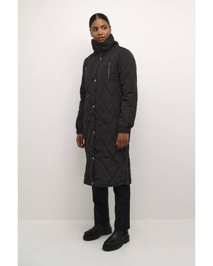 Kaffe Lindsey Quilted Below The Knee Jacket - Black