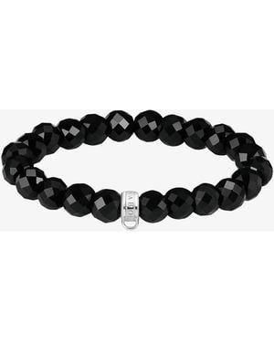 Thomas Sabo As We Love Oval Obsidian Bead Bracelet X0292-023-11-L17 - Black