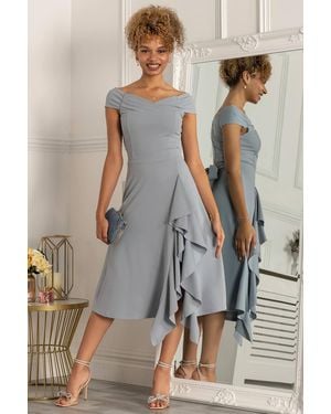 Jolie Moi Desiree Frill Fit & Flare Dress - Multicolour