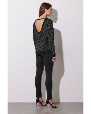 Star by Julien MacDonald Animal Diamante Embellished Jumper - Black