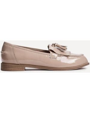 Linzi Rosemary Mocha Faux Leather Classic Slip On Loafer - Natural