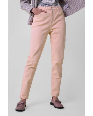 Enorsia High Waisted Rose Jeans - Pink