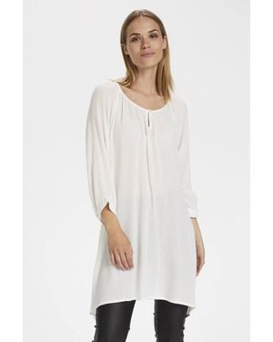 Kaffe Amber 3/4 Sleeve Tunic - White