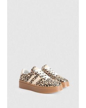 Dorothy Perkins Tony Faux Leather Print Lace Up Chunky Trainers - Multicolour