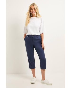 Wallis Petite Stretch Capri Trousers - Blue