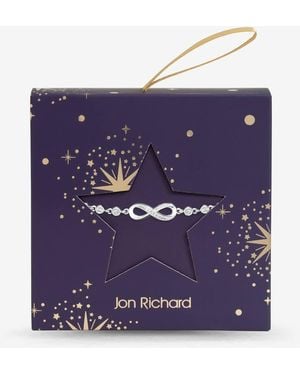 Jon Richard Xmas Hanging Gift Pave Infinity Toggle Bracelet - Purple