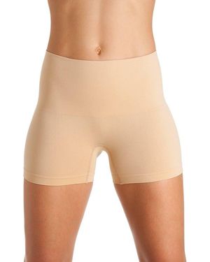 CAMILLE Seamfree Shapewear Two Pack Comfort Control Shorts - Natural