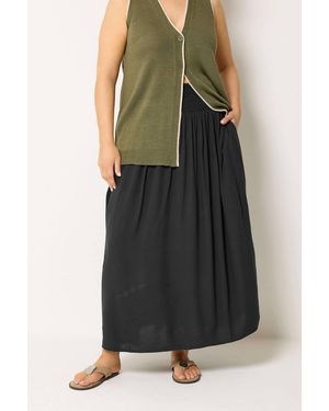 Yours Woven Maxi Skirt - Black