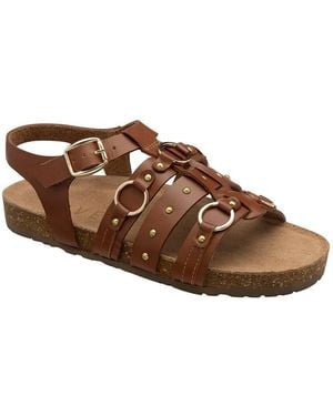 Ravel 'Bolam' Burnished Leather Gladiator Sandals - Brown