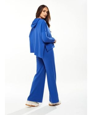 Liquorish Wide-Leg Trousers - Blue
