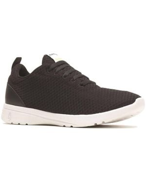Hush Puppies 'Good' 100% Rpet (Recycled) Textile Lace Trainers - Black