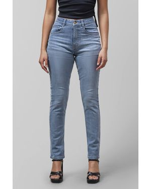 Enorsia High Waist Slim Fit Jeans - Blue