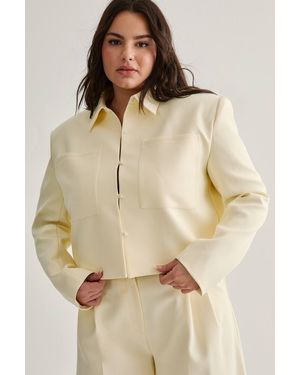 Nasty Gal Plus Tailored Trucker Jacket - Natural