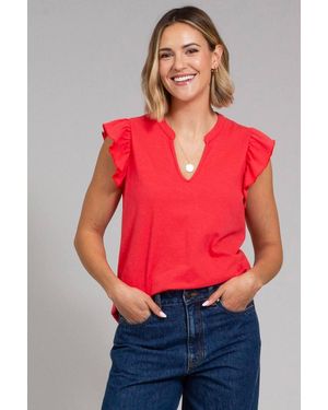 Kite Bramblecombe Slub Jersey Top Poppy - Red